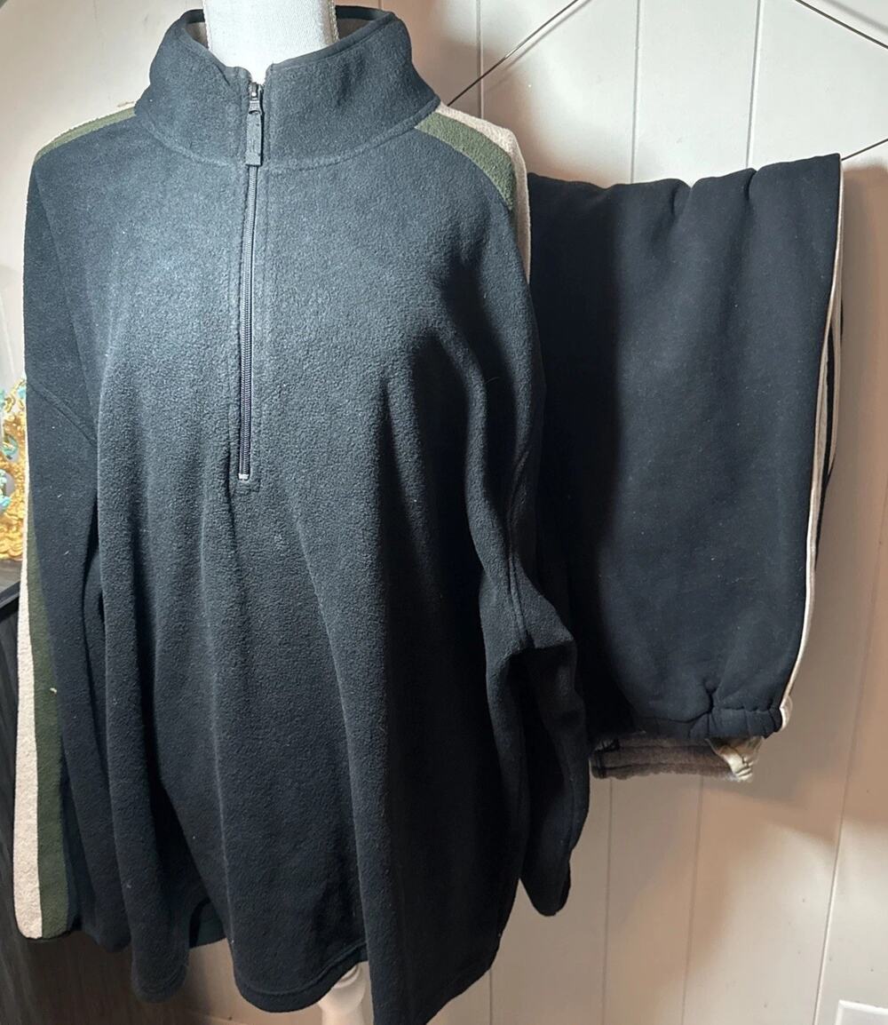 Vintage Benchline 3X Long Sleeve Half Zip Sweatshirt/varcity No Joke 2XL Pant V2